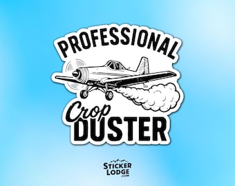 Professional Crop Duster Vinyl Sticker - Funny Farting Decal