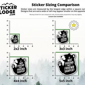 If Not Friend Why Friend Shaped Bear Vinyl Sticker | Sticker Lodge