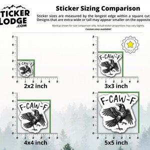 F-Caw-F Crow Vinyl Sticker | Sticker Lodge