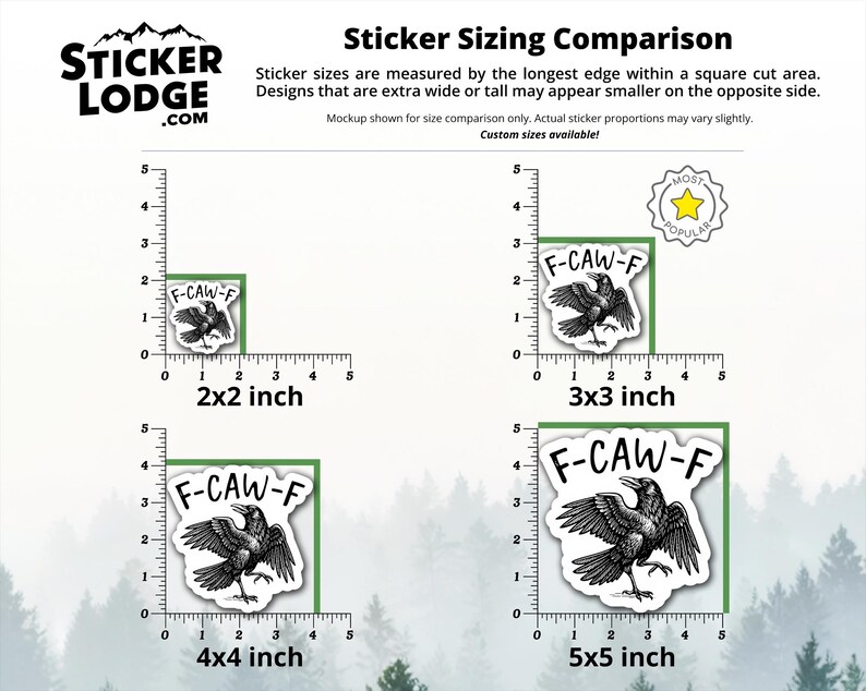 F-Caw-F Crow Vinyl Sticker | Sticker Lodge