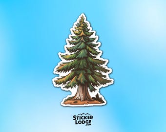 Majestic Redwood Tree Vinyl Sticker - Sequoia Wilderness Decal
