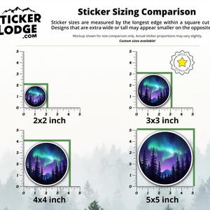 Northern Lights Forest Vinyl Sticker | Sticker Lodge