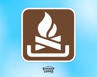NPS Campfire Vinyl Sticker - Camping Decal
