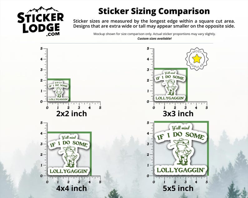 Y'all Mind If I Do Some Lollygagging Vinyl Sticker | Sticker Lodge