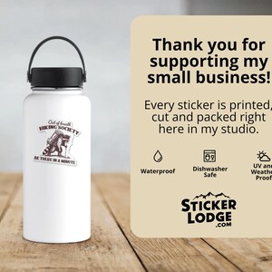 Out of Breath Hiking Society Vinyl Sticker | Sticker Lodge