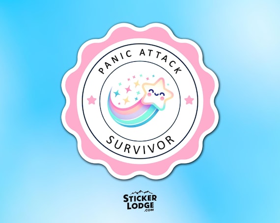 Panic Attack Survivor Vinyl Sticker - Supportive Mental Health Decal