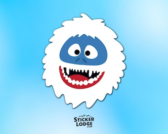 Abominable Snowman Yeti Vinyl Sticker - Vintage Christmas Holiday Fans