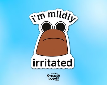 I'm Mildly Irritated Marcus The Worm Vinyl Sticker - Funny Meme TikTok VRChat Decal
