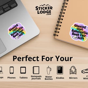 Chasing That Scholastic Book Fair High Vinyl Sticker | Sticker Lodge