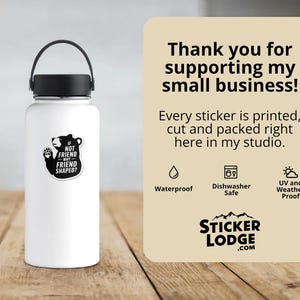 If Not Friend Why Friend Shaped Bear Vinyl Sticker | Sticker Lodge
