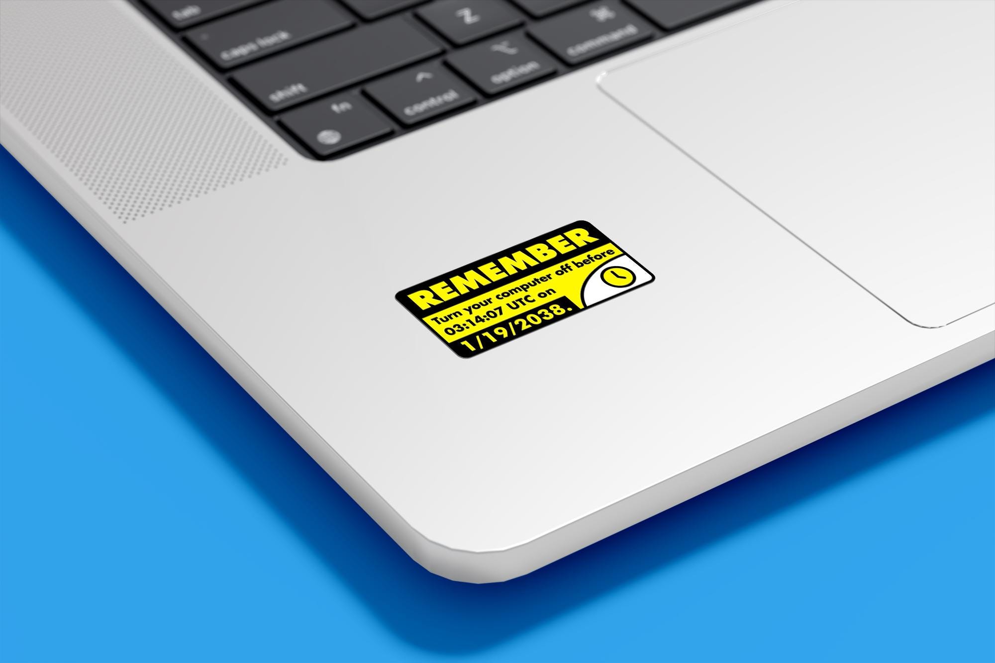 Turn off Your Computer 2038 Vinyl Sticker - Tech Epoch 2038 Decal - Etsy