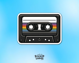 Retro Cassette Tape Vinyl Sticker - 80s Music Decal