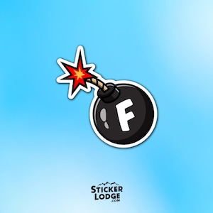F Bomb Vinyl Sticker - Funny Construction Hard Hat Decal