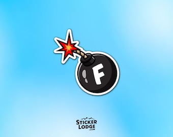 F Bomb Vinyl Sticker - Funny Construction Hard Hat Decal