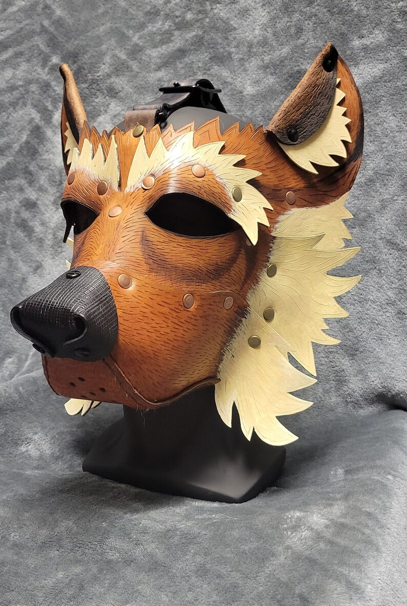 Leather Wolf Mask Etsy