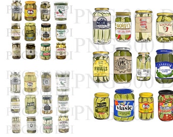 viral tiktok Pickle jar vintage png