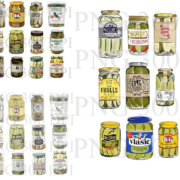 viral tiktok Pickle jar vintage png