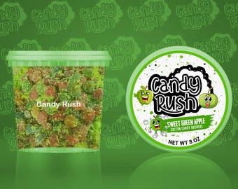Sweet Green Apple Cotton Candy Gushers Candy Rush Fruit blasts gushies