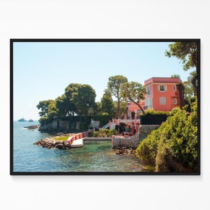 Wall Art | Home Decor | Photo Print | Pink Villa Saint-jean-cap-ferrat French Riviera