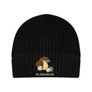 Mushroom Picker - Organic Beanie Hat with Embroidery