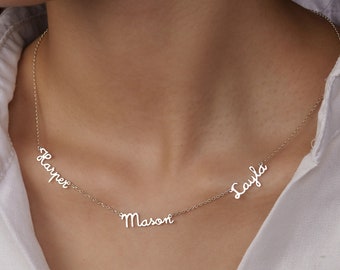 Custom necklace for mother with kids names - gift for wife - Personalized Mom Necklace