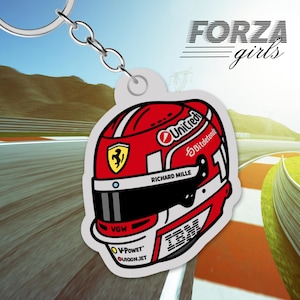 F1 Driver Helmets Acrylic Keychains - 2025 Grid McLaren Ferrari Mercedes RedBull Aston Martin Williams Alpine Racing Bulls KickSauber Haas