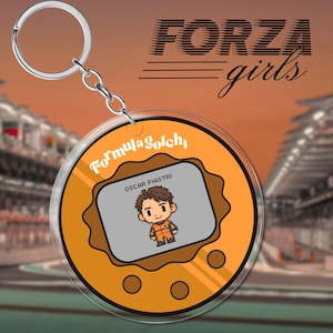 F1 Teams Tamagotchi Acrylic Keychains - 2025 Grid McLaren Ferrari Mercedes RedBull Aston Martin Williams Alpine Racing Bulls KickSauber Haas