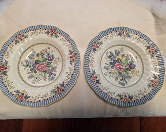 ロイヤルドルトン ザ・ヴァーノン 8インチ リム付きスープボウル／浅型ボウル