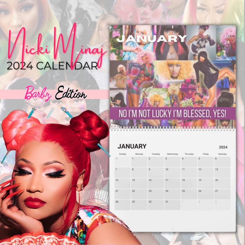 Nicki Minaj 2024 Calendar Etsy Australia