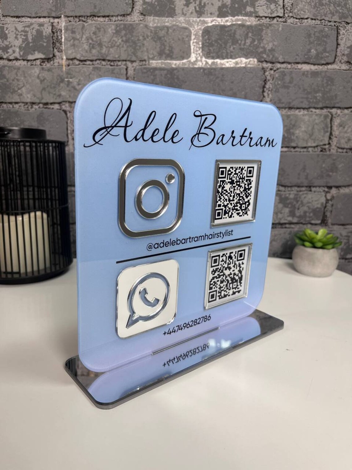 Multi QR Code Sign, Social Media QR Code, Business Socia, Media Sign ...