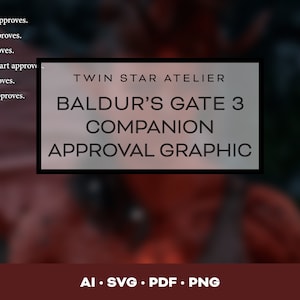 Companion aprova pacote de texto BG3 | PDF vetorial AI SVG