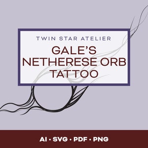 Tatouage orbe orage BG3 | Cosplay vecteur AI SVG PDF