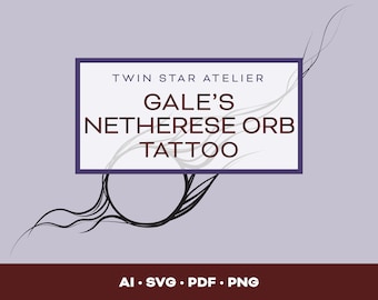 Tatuaggio Gale Orb BG3 / Cosplay Vector AI SVG PDF
