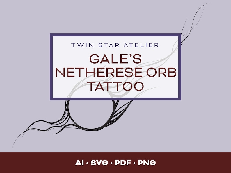 Gale Orb Tattoo BG3 Cosplay Vector AI SVG PDF Etsy
