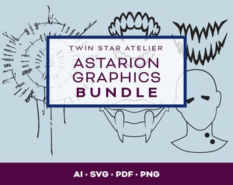 Pacchetto grafico Astarion BG3 / Cosplay SVG PDF