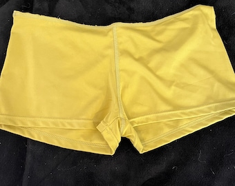 Chartreuse diy booty shorts