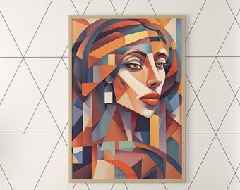 Art cubiste (paquet de 5) peinture d'avant-garde, captivant, cubisme abstrait, art mural cubiste, cubisme, art cubiste, peinture d'avant-garde