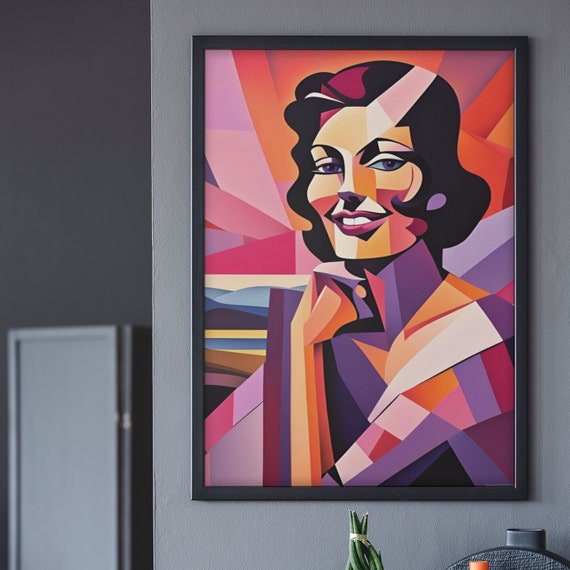 Cubist Women Pink (5 Pack) Mauve Pink Wall Art, Pink, Cubism Wall