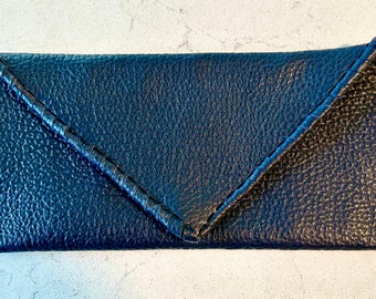 Handmade Leather Clutch Bag| Leather Envelope Clutch| Woman's Leather Bag| Minimalist Leather Envelope Clutch| Oversized Clutch Bag