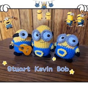 Handmade Crochet Minions Keychain