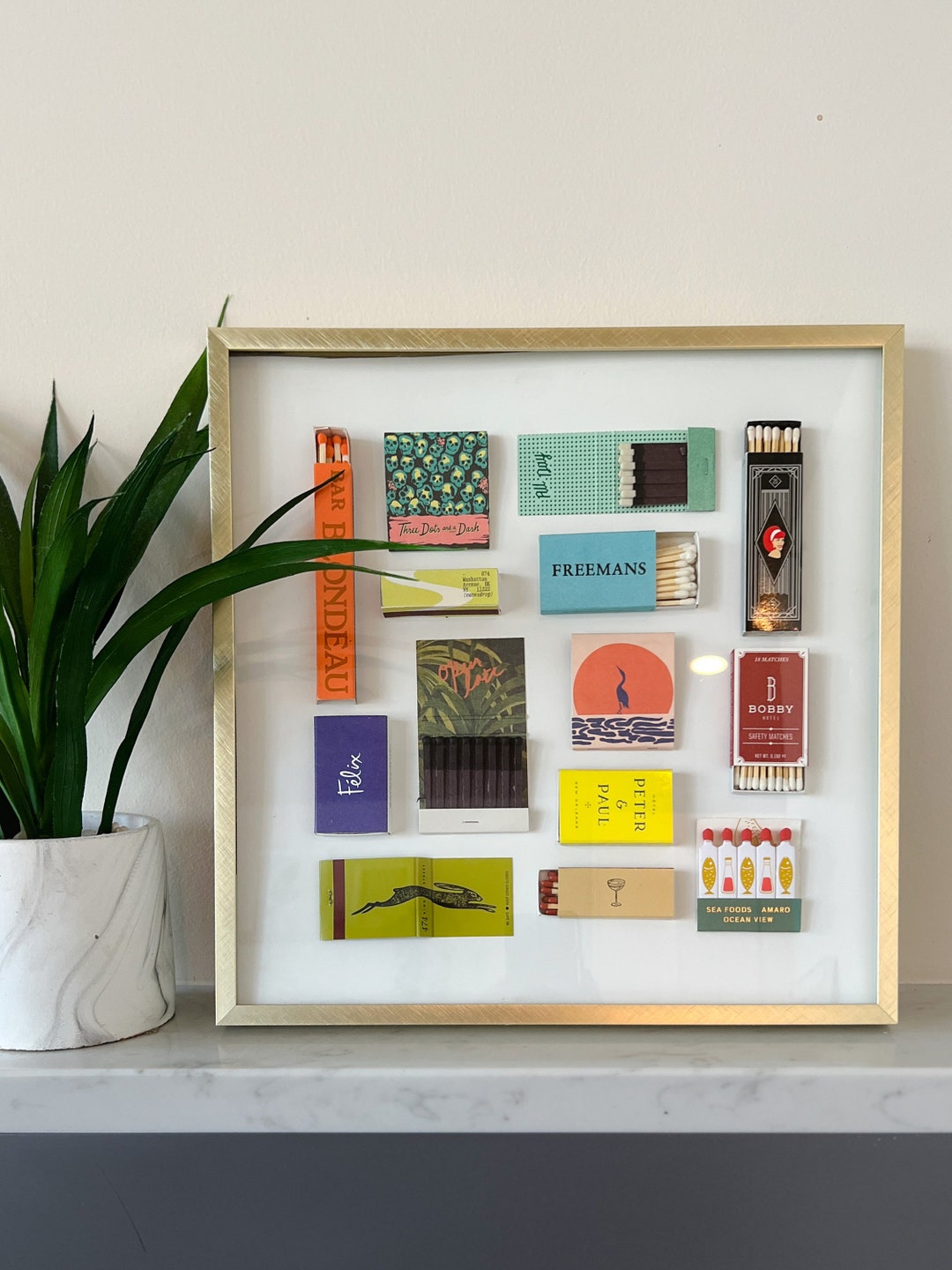 Matchbook Art Shadowbox - Etsy UK