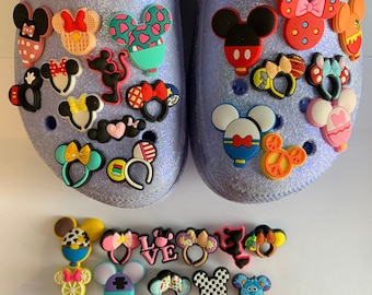 Mickey and Minnie Ears Shoe Charms