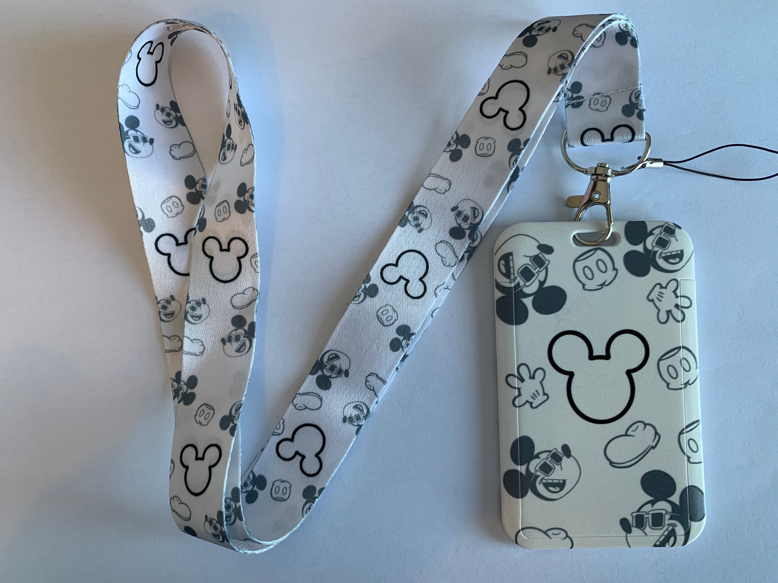 1pc Mickey Mouse Lanyard Avec Porte-carte, Gardez Votre Carte D