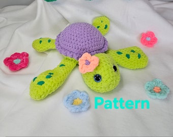 No sew Flower Turtle pattern