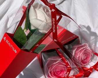 Roses en Savon Cadeau pour Elle, Savon Artisanal parfait pour Fête des Grand-Mères, Cadeau Personnalise Couple, Valentines Gift Idea