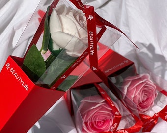 Rosas de jabón para ella, jabón artesanal perfecto para el Día de la Madre, regalo personalizado para parejas, regalo para el Día de la Madre.