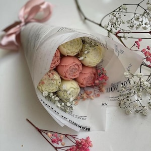 Scented Soap Flower Bouquet, Personalized, Teacher Gift, Birthday, Gift for Her, Handmade Soap, Mother's Day Bouquet