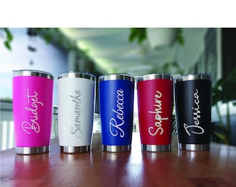 Coffee Cup Personalised Engraved Stainless Steel Insulated 590ml gift for birthday special event Wedding Fathers day Mothers day