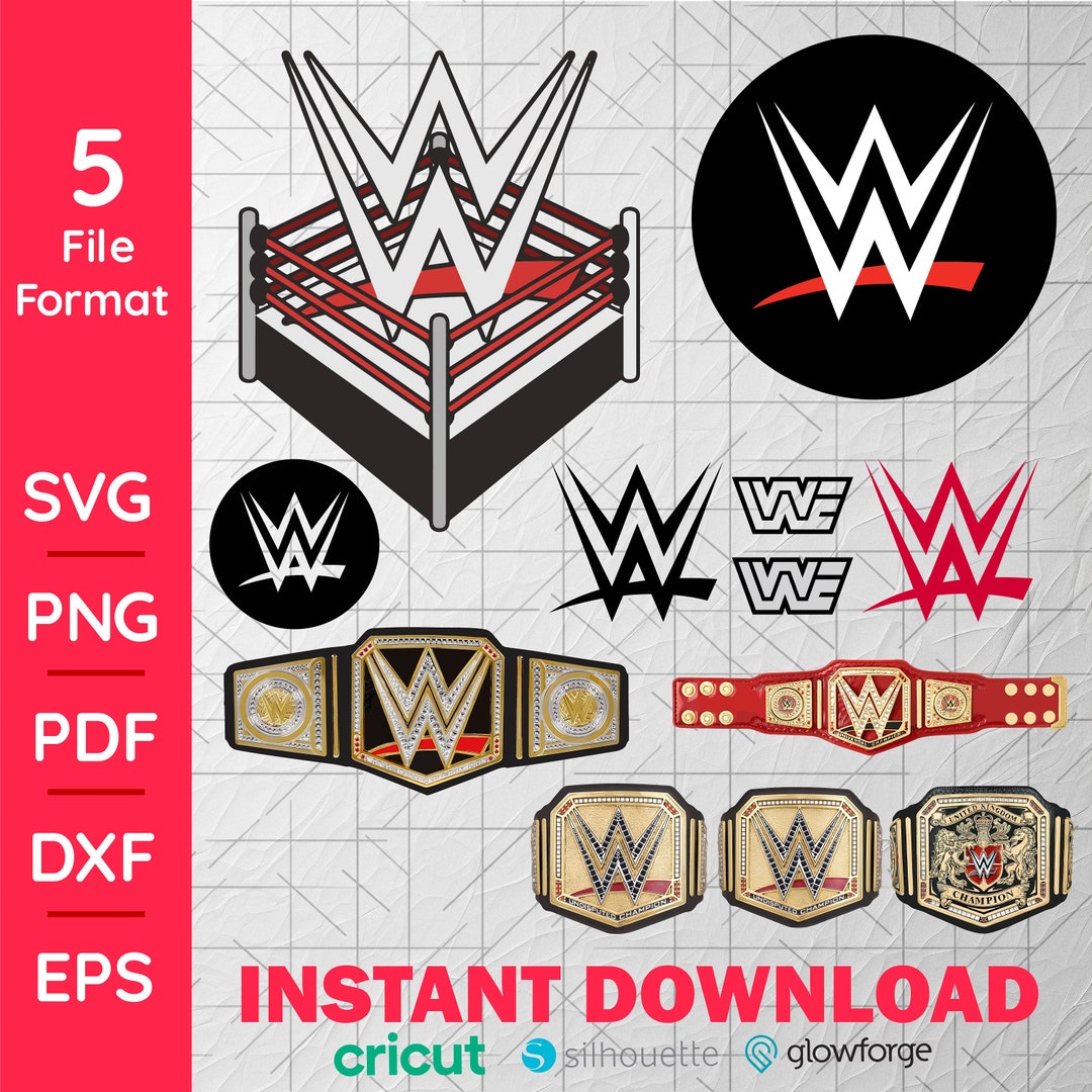 WWE Wrestle SVG PNG DXF_ Cricut, Silhouette, Cut Files Etsy