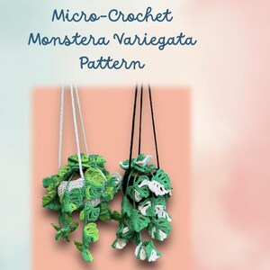 PATTERN: Micro-Crochet Monstera Variegata image 1